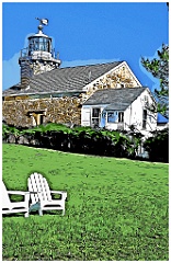 Museum Entrance of Stonington Light- Digital Painting